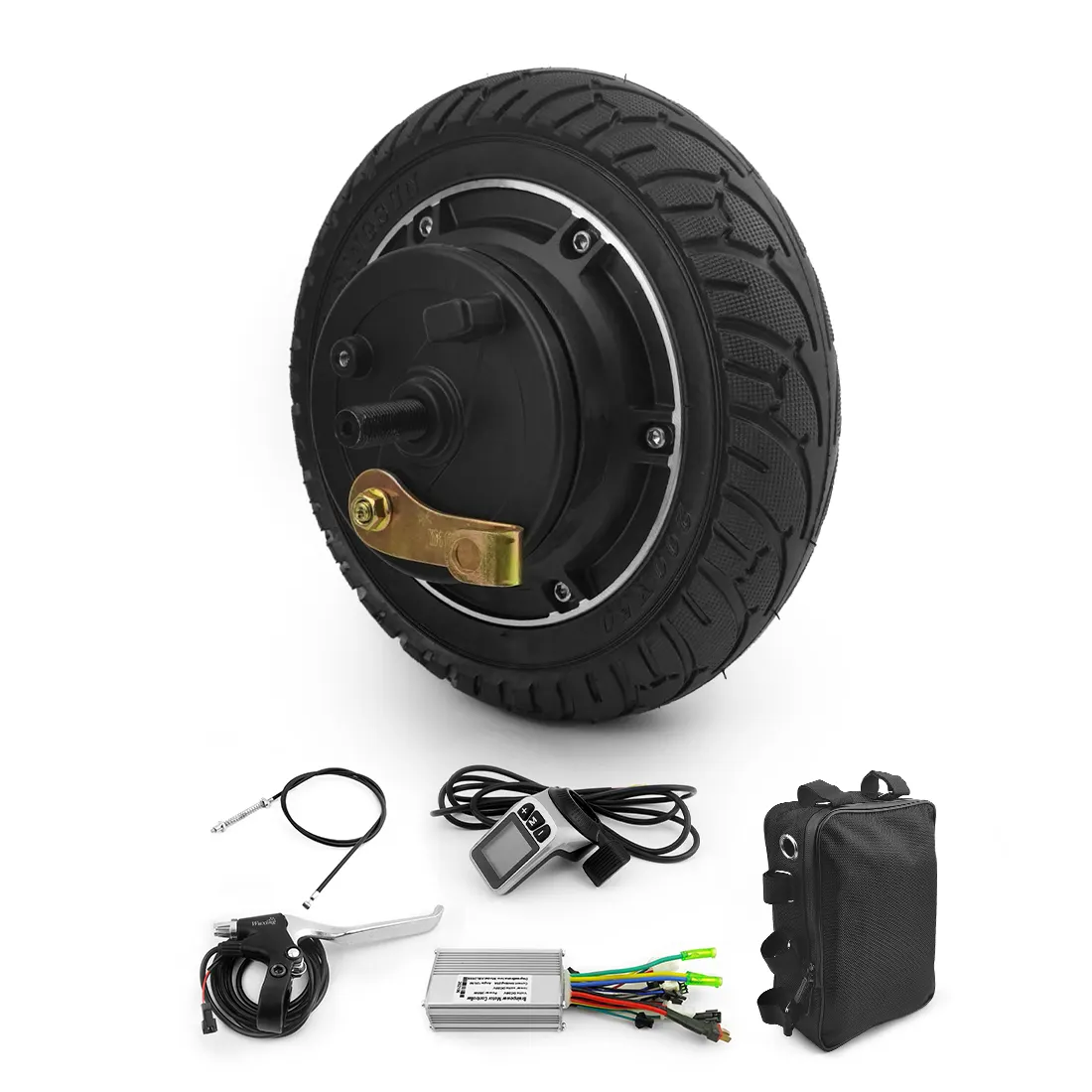 Kit de conversion pour scooter électrique, roue à moteur sans balais avec frein à tambour, 24V 36V 48V 350W, DIY, bon marché