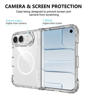 Coque magnétique intégrée pour iPhone Duo Cover, ultra-fine, compatible avec iPhone 18 Fold, en TPU + PC 2,5 mm, anti-jaunissement, anti-chute