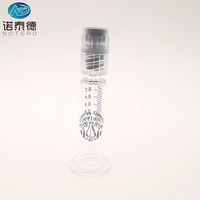 Seringue en verre borosilicate de 1 ml personnalisée avec impression sérigraphique, bouchon à vis Luer Lock et logo, pour distillat, huile et cire