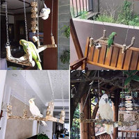 USMILEPET meilleure vente en bois perroquet balançoire pont suspendu échelle poulet animal perroquet oiseau balançoire jouet pour animal de compagnie oiseau perroquet échelle