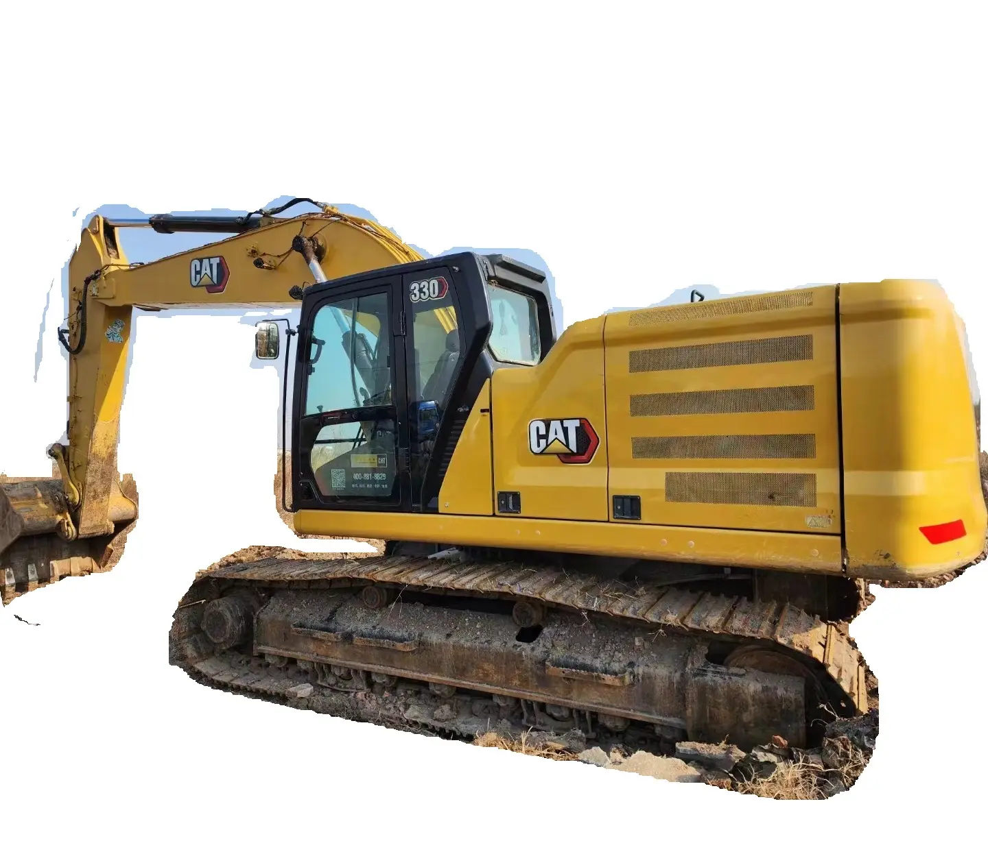 Pelle rétrocaveuse sur chenilles CAT 330 d'excellente performance 30 tonnes utilisée grande valeur rentable avec pompe à moteur