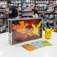 Étui de protection en acrylique pour cartes à collectionner UPC Team Rocket's Moltres EX, étui en acrylique 5+8mm magnétique avec couvercles magnétiques