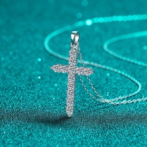 Collar de Diamantes de Oro Blanco Sólido Real de 18k, Claridad VVS1 D, Diamante Cultivado en Laboratorio, Joyería Fina de Lujo - Product Image 2