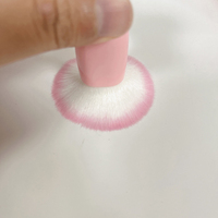 Kit d'outils de maquillage tout-en-un avec miroir LED, ensemble de 5 pinceaux de maquillage, brosse à raser et éponge pour le visage sans latex