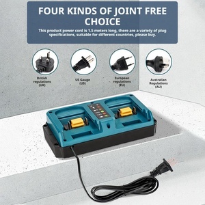 Mini <span class=keywords><strong>Cargador</strong></span> Portátil Rápido de 2 Puertos para Baterías <span class=keywords><strong>Makita</strong></span> de 18V, Compatible con BL1830 BL1850 BL1860 para una Carga Eficiente - Product Image 4