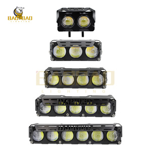 Système d'éclairage <span class=keywords><strong>moto</strong></span> à trois lentilles, projecteurs LED, mini phare de conduite, feu de travail, feu antibrouillard, ampoule DRL pour voiture, camion, SUV - Product Image 5