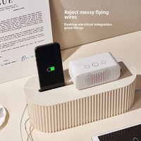 Boîte de rangement dissimulée pour câbles en plastique, organisateur de câbles multifonctionnel, solution de gestion des câbles pour bureau, style moderne et minimaliste