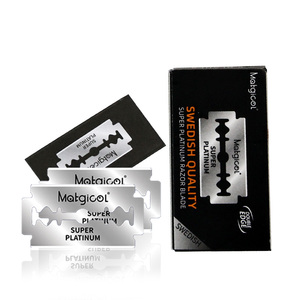 Lames de <span class=keywords><strong>rasoir</strong></span> à double tranchant Matgicol jetables pour hommes et salons de coiffure, 100 pièces, <span class=keywords><strong>prix</strong></span> d'usine en gros, MOQ, soins personnels, OEM - Product Image 3