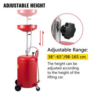 DB Wholesale 20-Gallon Portable Waste Oil Drain Tank Air Operated <b>Drainer</b> for Oil Change Container for Fluid Fuel - Product Image 3