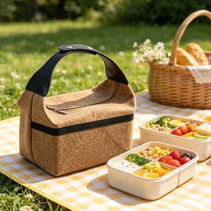 Large Capacity Lunch Bag Portable Teaware Bag Vintage Lunchbox <b>Picnic</b> Basket for Camping - Product Image 1