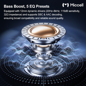 หูฟังแบบมีสาย Miccell รุ่น Type-C พร้อมระบบตัดเสียงรบกวน ANC ในหู พร้อมไมโครโฟน ENC 26dB ไดรเวอร์ Hi-Fi ขนาด 12 มม. สำหรับการโทรและการเดินทาง - Product Image 5