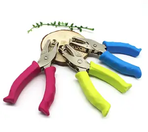Heat shrinkable sheet punch 6MM/3mm leather case handle metal hand-held punch punch pliers single hole ticket checker