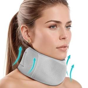 Collier cervical en soie respirante pour un sommeil confortable, correction de la posture, anti-ronflement et soulagement de la douleur - Product Image 1