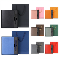 Ensemble cadeau d'affaires pour homme avec logo personnalisé, carnet en cuir avec stylo, cadeau promotionnel d'entreprise de luxe pour client, employé, vente en gros