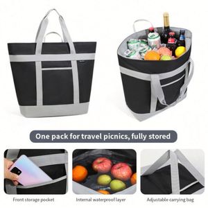 Sac Isotherme Portable Grande Capacité 40L Tendance et Écologique pour Pique-nique, Voyage, Shopping, et Transport de Pizzas – Vente Flash - Product Image 4