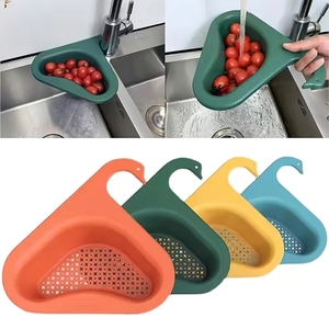 Multifunctional Hanging Storage Rack Faucet Sponge Holder Organizer Plastic Swan Sink Drain Basket for Kitchen