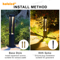 Lampes à LED modernes pour balises, en aluminium, 40 cm, 60 cm, 80 cm, lampes de jardin étanches, lampes à piquet pour aménagement paysager, lampes à insérer dans le sol, lampes de pelouse extérieures