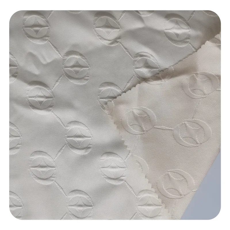 Hoge Kwaliteit 90% Polyester 10% Nylon Effen En Nette Yuanbao Patroon Symboliseert Rijkdom Jacquard Stof Voor Kleding En Textiel