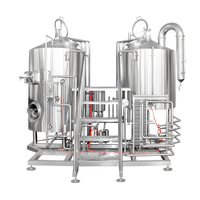 Équipement de brassage de bière industriel 500L en acier inoxydable avec système de nettoyage CIP automatique, machine pilote, pompe à pression et cuve sous pression