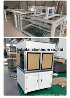 Profil Ekstrusi Aluminium T-Slot Standar Eropa Industrial 6060 60x60mm Balok Struktural Tugas Berat untuk Rangka Mesin