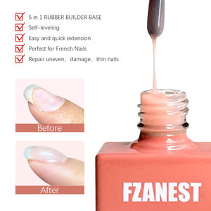 FZANEST Set de Gel Base de Goma en Botella para Diseño de Uñas, Top Coat y Base Coat, Mejor Proveedor para Pintura Personalizada - Product Image 3