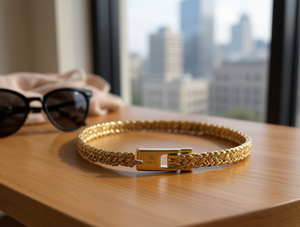 Cinturino per borsa intrecciato con fibbia dorata metallizzata per borse MIT-20301 - Product Image 2