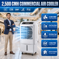 Tangki Air Besar 30L 115W AC 70W DC Pendingin Lantai Komersial untuk Penggunaan Komersial Desain Daya Ganda