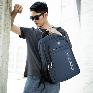 Men's <b>Backpack</b> <b>Large</b> Capacity 20-35L Laptop Bag For Travel Leisure Solid Color Blue Gray Black Spring 2023 - Product Image 1