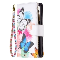 Étui portefeuille en cuir, pochette design à fermeture éclair pour Redmi Note 11 /Redmi Note 11 Pro
