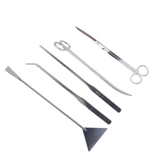 Eco-friendly Aquarium Cleaning Kit Black Straight Curved Aquarium Plant Scissors