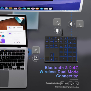แป้นพิมพ์ตัวเลขไร้สาย 35 ปุ่ม RGB แบ็คไลท์ 2.4G แป้นพิมพ์ตัวเลขภายนอกแบบชาร์จไฟได้ - Product Image 3