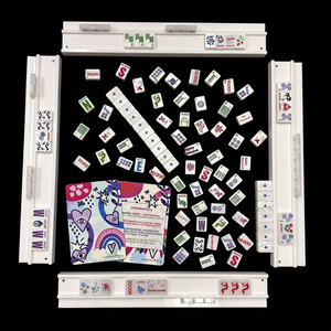 Exquisite Durable American Mahjong Tiles Acrylic <strong>Lucky</strong> Symbol Pearl Joker Wind Flower Dragon Set for Family Gathering - Product Image 3