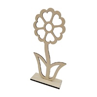 Fleur en bois découpée au Laser, assemblage de fleurs en bois, décorations d'arbre de noël pour enfants, peinture DIY