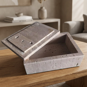 Caja de Joyería Personalizada Tallada a Mano con Pilar de Mármol Indio - Artesanía Tradicional, Regalo de Boda - Product Image 2