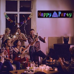 Letrero LED Desplazable GOTUS de 120x30mm, Control por Aplicación Bluetooth, Pantalla Digital Programable para Publicidad Comercial y Decoración - Product Image 6