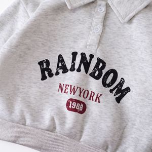 Automne enfant en bas âge sportif couleur unie Polo garçons sweats enfants garçons pull <span class=keywords><strong>sweat</strong></span> mode unisexe vêtements - Product Image 6