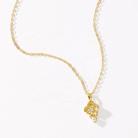 Nagosa nouveau à la mode 18k or Vermeil 925 argent Sterling coquille perle orchidée fleur pendentif colliers femmes bijoux