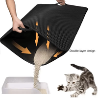 Tapis de litière pour chat en silicone personnalisé tapis carré solide moderne pour animaux de compagnie avec déchets anti-rayures pliable pour application pour chiens