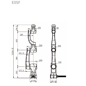 หุ่นยนต์โคบอท Huayan Robotics E05F แบบป้องกันการระเบิด 6 แกน รับน้ำหนักได้ 7 กก. ระยะเอื้อม 800 มม. สำหรับพื้นที่ทำงานอันตรายที่มีวัตถุระเบิด - Product Image 4