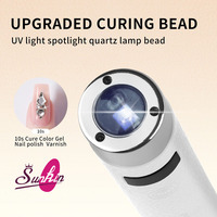 Lampe à ongles UV LED professionnelle Sunkin, portable, sans fil, rechargeable, avec source lumineuse 405/365 nm pour un séchage rapide du vernis gel