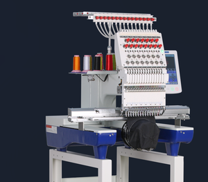 YH Large Format Multicolor 1 Head 12/15 Needles Embroidery Monogram Machine Computerized Software of Cap Flat T-shirt Functions