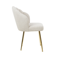 Fauteuil d'appoint de luxe pour salon, style nordique, en tissu, avec pieds en métal doré, idéal pour hôtel