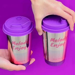 Special Design Silver Paper Customize Logo 16Oz Hot Drink Paper <b>Cup</b> Milktea Latte Coffee <b>Cup</b> With Lid - Product Image 1
