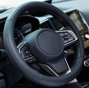 Housse de volant de voiture de <span class=keywords><strong>sport</strong></span> de luxe de 38cm de diamètre en cuir et caoutchouc Logo personnalisé et modèle universel populaire - Product Image 6