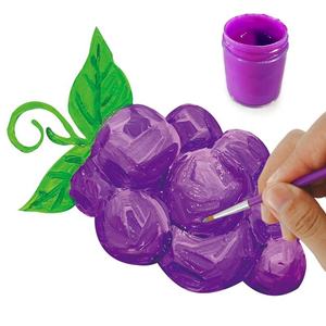 Set da 5 pezzi acrilico <span class=keywords><strong>a</strong></span> base d'acqua Non velenoso frutta lavabile <span class=keywords><strong>Tempera</strong></span> Paint Art <span class=keywords><strong>Tempera</strong></span> Paint per bambini e adulti - Product Image 6