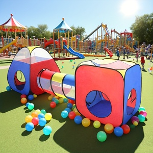 Set di Tende per Bambini Extra Large in Tre Pezzi Colorato, Castello per Giochi di Ruolo, Casetta Portatile per Uso Interno ed Esterno - Product Image 5