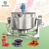 Marmite électrique à soupe, chaudière à vapeur double à gaz 300 Gal, cuve de cuisson inclinable pour huile 50 litres Ag Jam avec et sans enveloppe chauffante