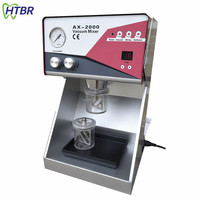 Dental-Labor 2-in-1 Vibrator 2000C+ Gipsmischmaschine 150W Stufenlose Geschwindigkeitsregelung Dualer Dental-Vakuummischer Vibrator