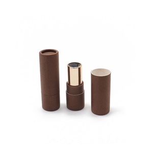 Biodegradable Kraft Paper Round Twist-up Container Packaging for Cosmetics for Lipstick Face Cream <b>Sunscreen</b> - Product Image 3