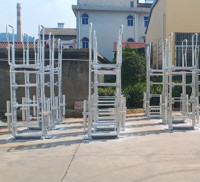 Mirador pliante Mobile en acier aluminium, plateforme d'échelle 5 marches, escalier pliable avec cage de sécurité pour l'industrie chimique, 6 pièces 20 #